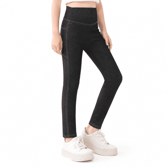 CALLINOX Girls Leggings High Waist Stretch Athletic Yoga Pants With Pockets For Kids 4T-16