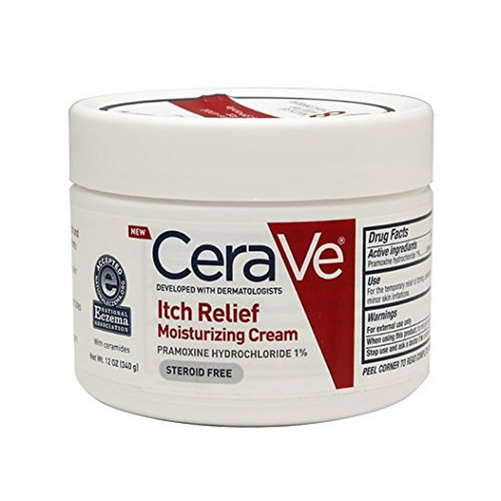 CeraVe Itch Relief Moisturizing Cream, 12 oz 2 Pack