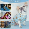 thumbnail image 5 of Tony Hoby Cute Smile Cupcake Pet Clothes for Dog Cotton Pajamas PJS Baby Standards Cat Jumpsuit for Spring and Summer Blue, M, 5 of 7