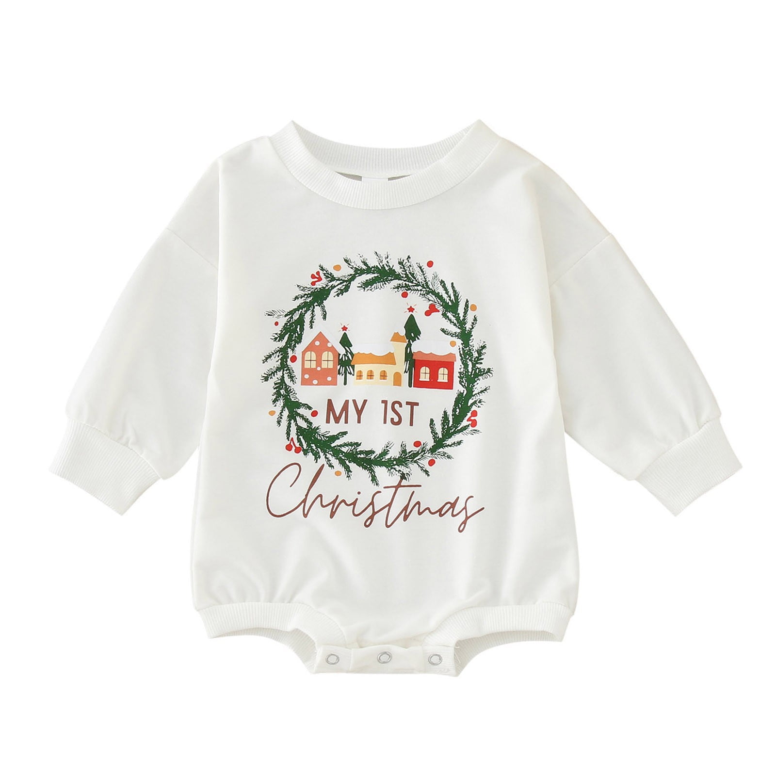 XIYNBAOK 3t Girl Christmas Outfit 4t Christmas Boy Girls Clothes Size 10 Toddler Girl Overalls Boy Outfits Baby Girl New Years Outfit 0-3 Months New, White 12-18 Months
