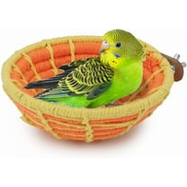 5.1 Inch Handmade Coton Rope Bird Breeding Nest, Hatch House Bird Nest Bed for Small Parrots Budgie Parakeet Cockatiel Parakeet Conure Canary Finch Lovebird