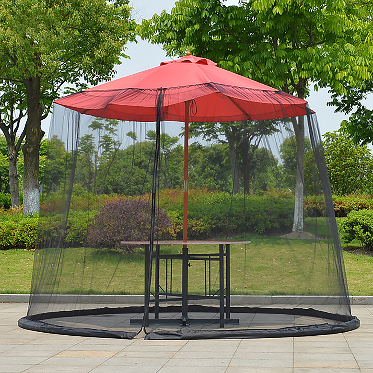 Stoneway 118x91'' Sunshade Outdoor Courtyard Umbrella Net Cover