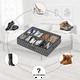 thumbnail image 2 of Organizador de cajones para guardar zapatos debajo de la cama, caja plegable para 12 pares de zapatos, color negro (A), 2 of 7