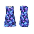 thumbnail image 7 of Honeii Skull flower star sky Print Women's Sleeveless Dress, Loose Fit Casual Dress for Women, Summer Fashion Dress, 7 of 7