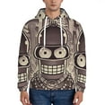 thumbnail image 3 of Futurama Trendy Cartoon Men'S Fleece Hooded Hoodie, hoodies for women men with pockets,Fall Fashion 2025 Pullover Sweaters Winter Clothes, 3 of 9