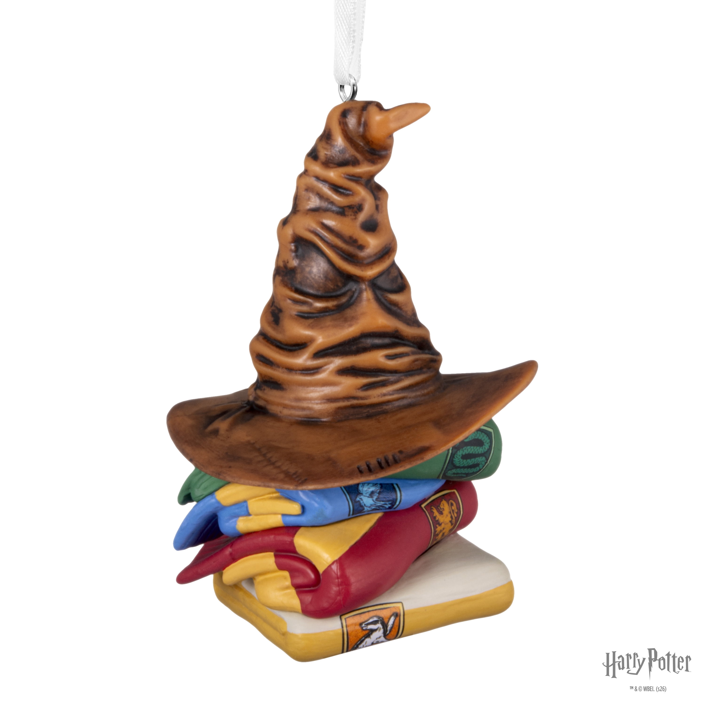 Hallmark Christmas Ornament (Harry Potter Sorting Hat Scarves), 1 Count