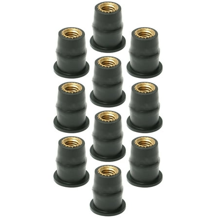 Durable Motorcycle Windscreen Nuts for Bike Gear in Black Color 10 Pieces ABS Material