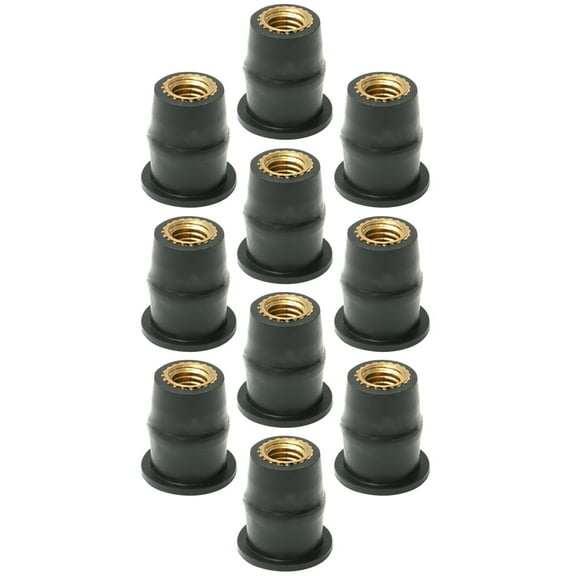 Durable Motorcycle Windscreen Nuts for Bike Gear in Black Color 10 Pieces ABS Material