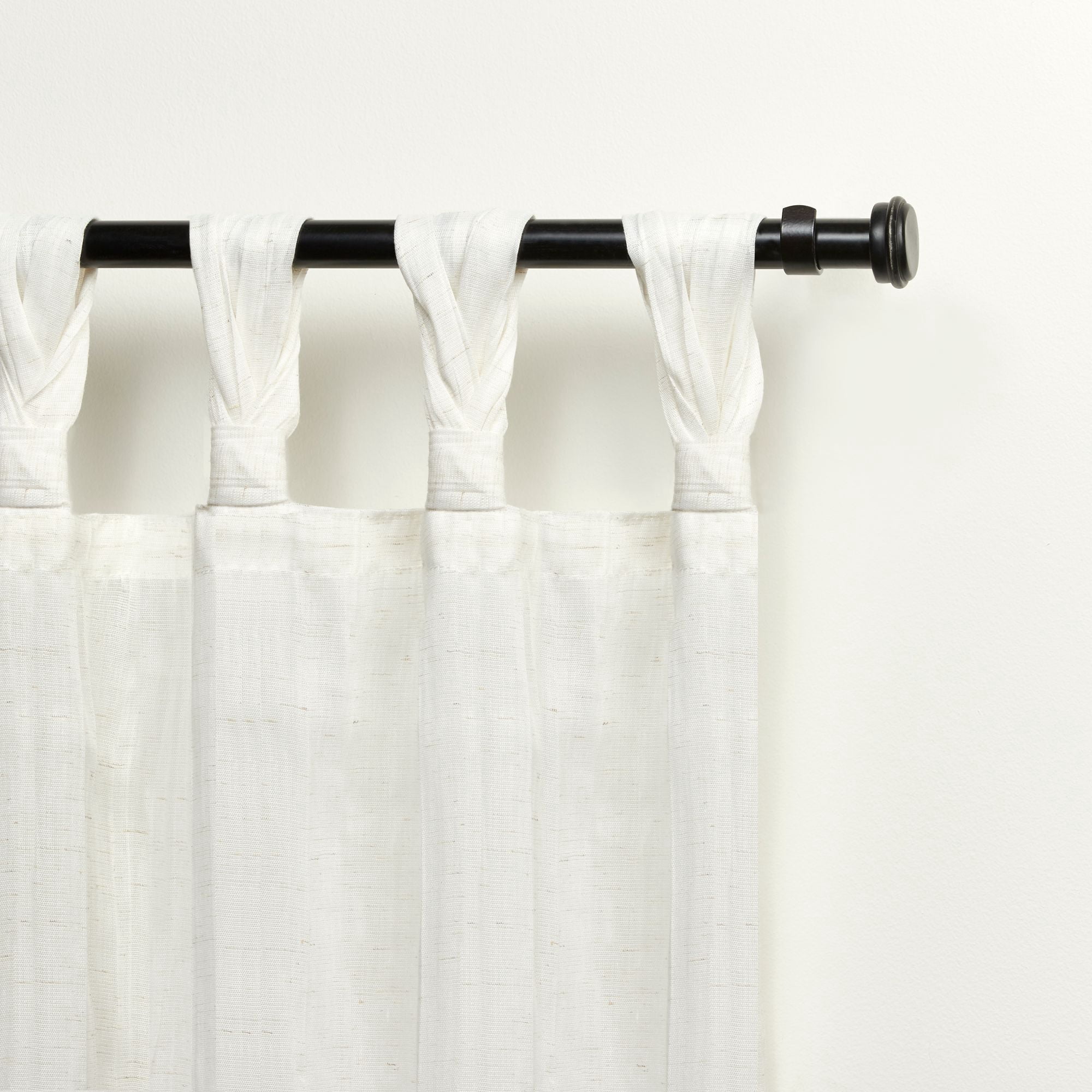 Exclusive Home Hazel Light Filtering Braided Top Curtain Panels, 50"x84", Linen, Set of 2