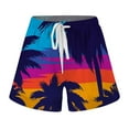 thumbnail image 4 of JIKNTTR Boxer Shorts For Women Fashionable Printed Drawstring Shorts Summer Elastic Waist Casual Lightweight With Pockets Lightweight Summer Shorts, 4 of 4