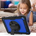 thumbnail image 4 of For Apple iPad Mini 4th / Mini 5th Generation Shockproof Protective 360 Rotating Stand W. Strap Case Cover - Black/Black, 4 of 5