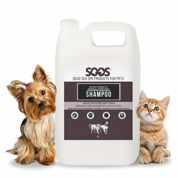 Natural Dead Sea Extra Strength Mineral Rich Pet Shampoo - Soos Pets