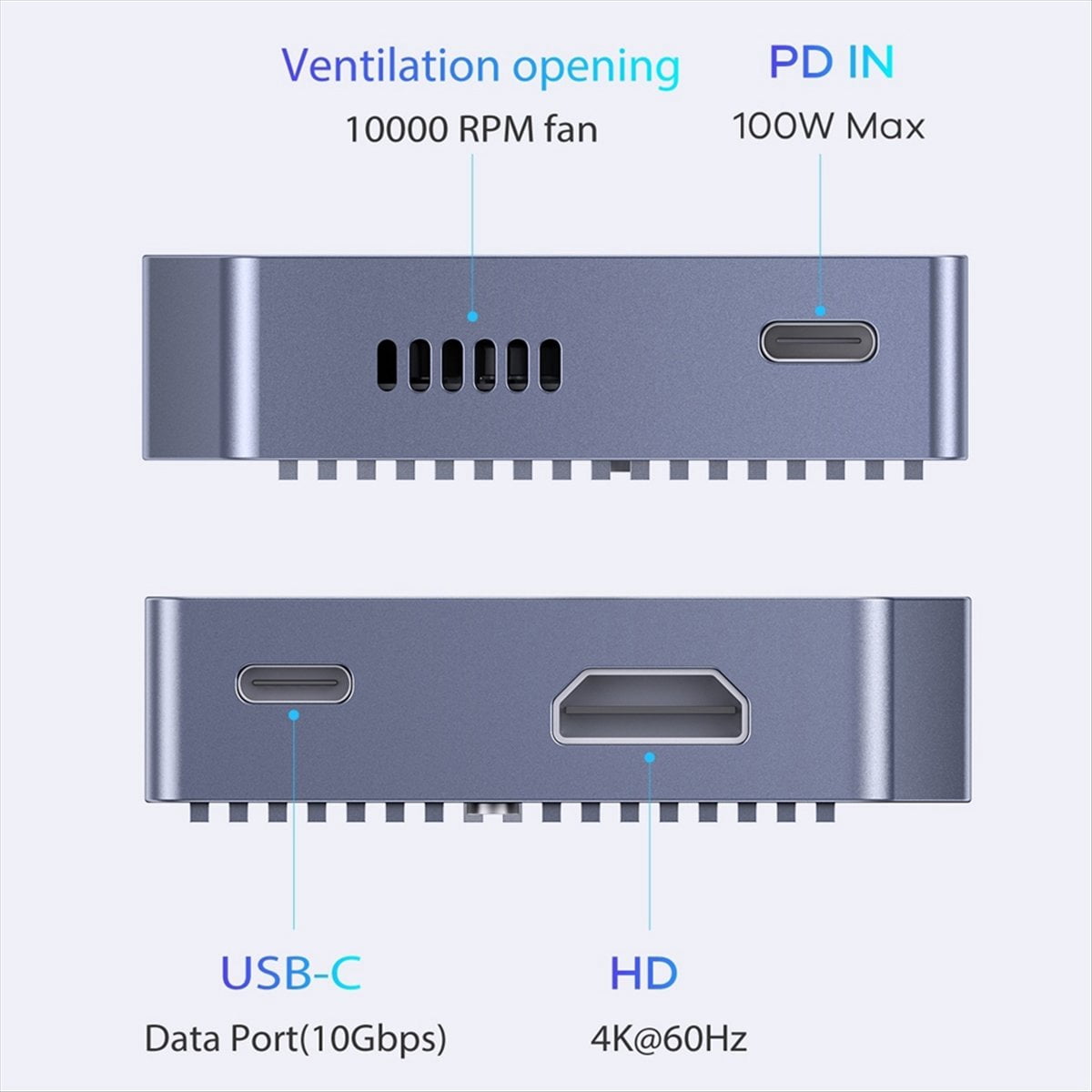 2230 M.2 NVMe/ SSD Enclosure with Cooling Fan USB 3.2 Gen 2 to NVMe PCI-E M.2 SSD Case for 2230 M.2 SSD