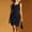 *Navy, variant on ClodeEU Women's Crew Neck Sleeveless Ruched Mini Dress with Fringe Hem, Bodycon Party Dress Army Green,Women's Plus L