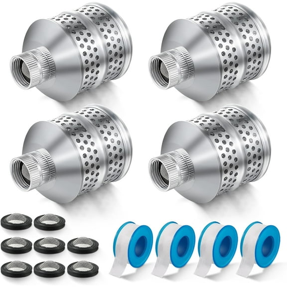4 Set Bubbler Sprinkler Heads, 3/4 Inch Internal Thread Rustproof Aluminum Diffuser Flood Nozzle for Yard, Vegetable Garden, Soaker Sprinkler with 40 Inch Tape