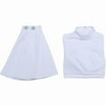 thumbnail image 7 of Womens Princess Leia Style White Crop Top Skirt Set Elegant Outfit, 7 of 7