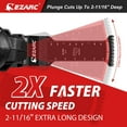 thumbnail image 6 of EZARC Oscillating Saw Blades - 10PCS Extra-Long Reach Arc Edge Multitool with Japanese Teeth, CRV and Bi-Metal Clean Cut for Wood Metal, Universal Quick Release Tool Kits, 6 of 8