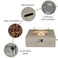 thumbnail image 3 of VENTOPYR 35''Outdoor Square Propane Fire Pit Table with Tank and Wind Guard, 3 of 8