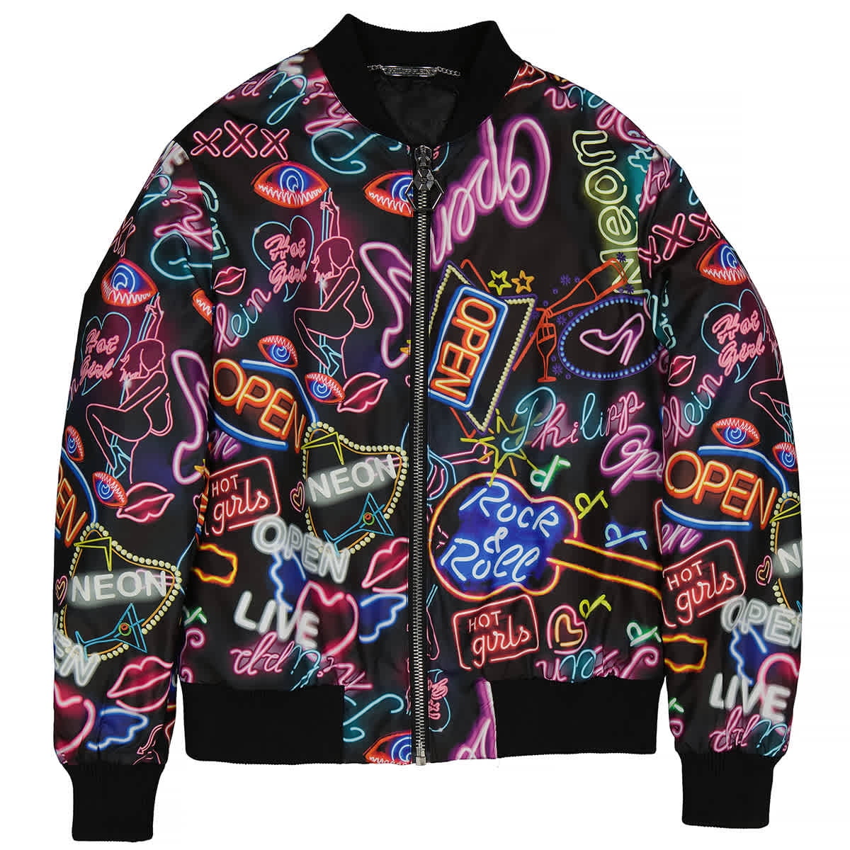 Philipp Plein Neon Show Bomber Jacket, Size Medium - Walmart.com