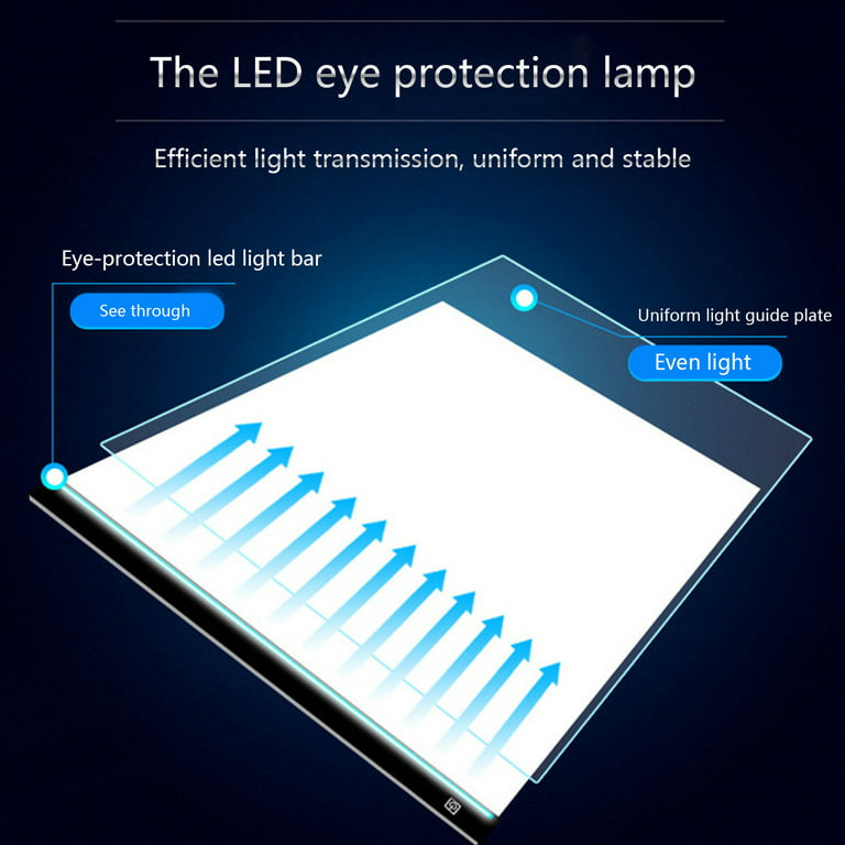 ARTDOT A4 LED Light Board for Diamond Painting kits, USB Powered Light Pad,  Adjustable Brightness with Detachable Stand and Clips 