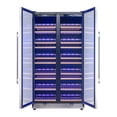thumbnail image 4 of Forno Vernazza 40-Inch Side-by-Side Dual Zone Wine Cellar, 25.07 cu.ft Capacity, Stainless Steel, Temperature Control, UV-Protected Glass Door, Wooden Shelves, 4 of 4