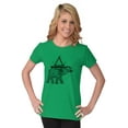 thumbnail image 4 of Spiritual Animal Elephant Triangle Womens Slim Fit Graphic Tee Brisco Brands S, 4 of 5