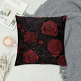 thumbnail image 2 of PHYHOO Red Roses Printed Pillow Case Short Plush Square Decorative Throw Pillowcase Suitable for Sofa Bedroom, 2 of 5