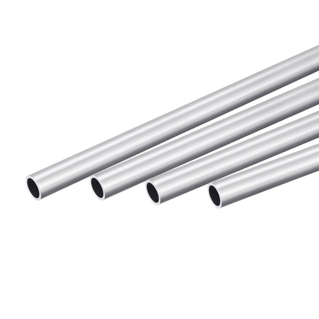 Unique Bargains 15mm OD 12mm Inner Dia 300mm Length 6063 Aluminum Round Tube 4 Pack