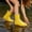Bright Yellow, variant on Waterproof Silicone Rain Shoe Covers Non-Slip Thickened Wear-Resistant Overshoes Reusable Men Women Outdoor Walking Cycling Garden Mud Protection