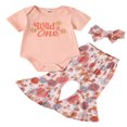 thumbnail image 1 of Bébés Filles Rosace/hauts + Pantalon Évasé Floral + Bandeau, 1 of 9