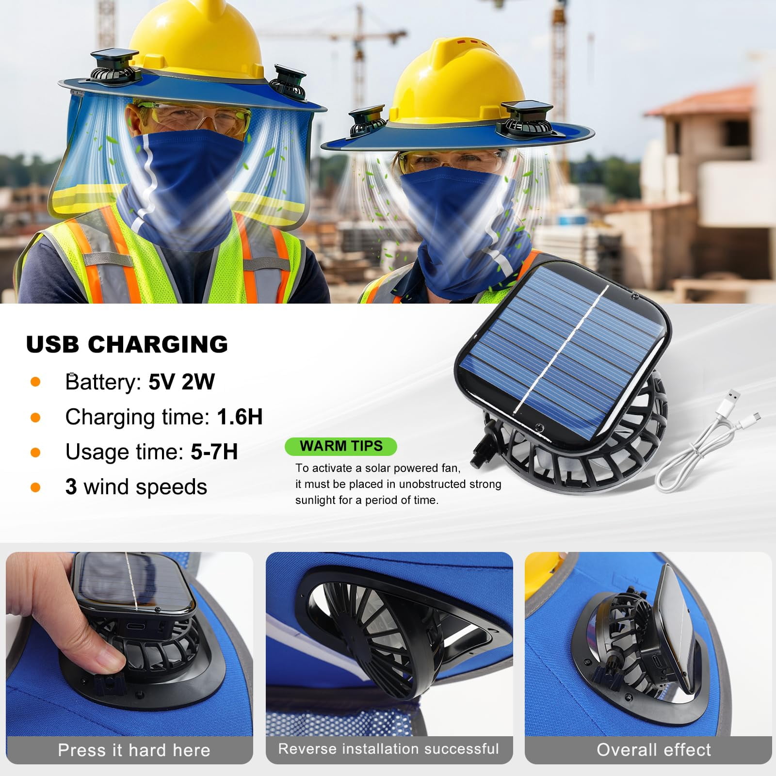 Hard Hat Sun Shade, Hard Hat Visor Full Brim Hardhat Sun Shield