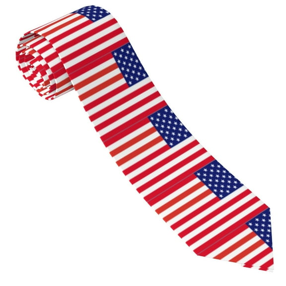 Men'S America Flag Patriotic Fashion Business Wedding Neckties Ties