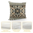 thumbnail image 4 of JEUXUS Aesthetic Decorative Bohemian Sofa Ethnic Farmhouse Boho Black White and Orange Multicolor Aztec Velvet Pillowcase White, 4 of 5