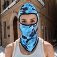 thumbnail image 2 of Unique Bargains 1 Pc Ice Silk Camouflage Balaclava Face Mask Dark Blue, 2 of 5