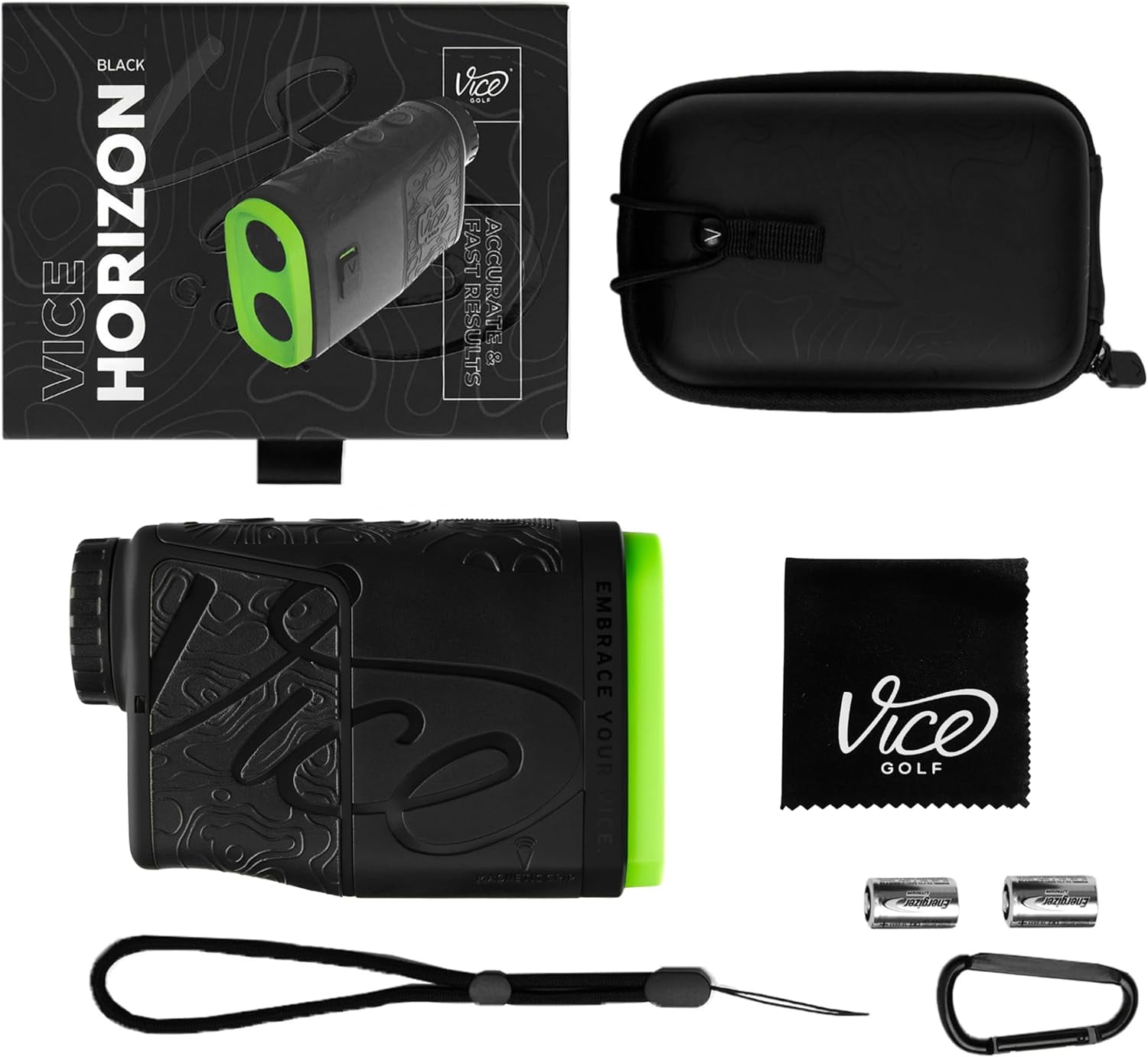 Vice Horizon Golf Laser Rangefinder with Slope (Black)