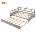 thumbnail image 6 of Tcbosik Full Size Daybed Wood Bed with Twin Size Trundle, Gray, 6 of 8