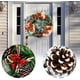thumbnail image 3 of Nueva corona navideña, decoración de puerta de otoño, corona de puerta hecha a mano, decoración Floral de Papá Noel, adornos navideños para el hogar, 3 of 4