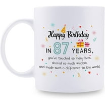 87th Birthday Gifts for Women - 87 Birthday Gifts for Teacher Doctor Boss Mom Grandma Wife Sister Aunt Cousin Coworker - 11 oz Coffee Mug