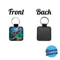 thumbnail image 4 of Sea Turtle Faux Leather Square Keychain, 4 of 7