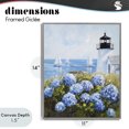 thumbnail image 4 of Stupell Industries Traditional Lighthouse Surrounded by Hydrangeas Gray Framed Giclee Art, 11 x 14, by Arlington Prints, 4 of 8