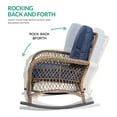 thumbnail image 2 of VIVIJASON Outdoor Rocking Chairs with Cushions, Navy Blue (Set of 2), 2 of 7