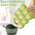 thumbnail image 4 of Paquete de 4 contenedores de almacenamiento de alimentos para bebés, bandeja de silicona para congelador de alimentos para bebés de 9 tazas con tapa, bandeja de almacenamiento reutilizable a, 4 of 5