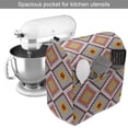 thumbnail image 2 of Tribal Stand Mixer Cover, Patchwork Style Traditional Pattern Colorful Repeating Diagonal Elements, Kitchen Appliance Organizer Bag Cover with Pockets, 5 Quarts, Marigold and Ruby, by Ambesonne, 2 of 4