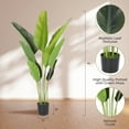thumbnail image 2 of 4 Feet Artificial Bird Of Paradise Plant Tropical Palm Tree for Indoor Outdoor, Perfect Faux Plants for Home Garden Office Store Decoration, 2 of 10