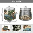 thumbnail image 2 of Yayeee Ashtray with Lid for Cigarette Smokeless Stainless Steel Home Ash Holder, Retro Pine Tree, 2 of 7