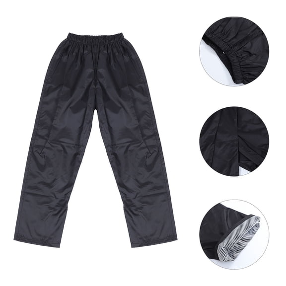 PTOOTP XL Black Double-Layer Soft Lightweight Stain Resistant Outdoor Pants 1pc