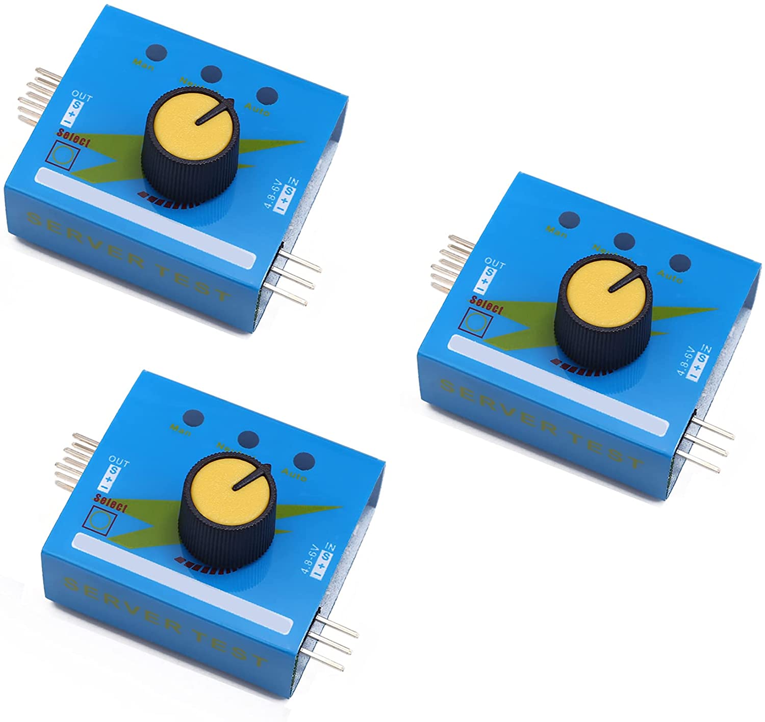 4x RC-Servo-Tester Multi 3CH – Für Servo- & ESC-Tests, CCPM-Konsistenz, 2 Stück Im Set