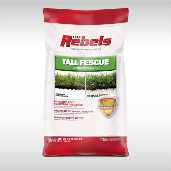 Pennington Rebels Tall Fescue Grass Seed, Sun to Partial Shade, 20 lb.