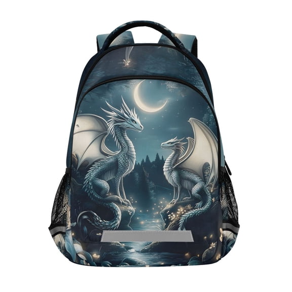 ALAZA Dragons at Night Backpack Elementary School Bag Bookbag Travel Rucksack