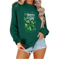 thumbnail image 1 of VKOYWKM Chandails en Molleton Joyeuse Saint-Patrick pour Femmes Trèfle Irlandais Chanceux Imprimé Manches Longues Coupe Ample Col Rond Chandail, 1 of 5